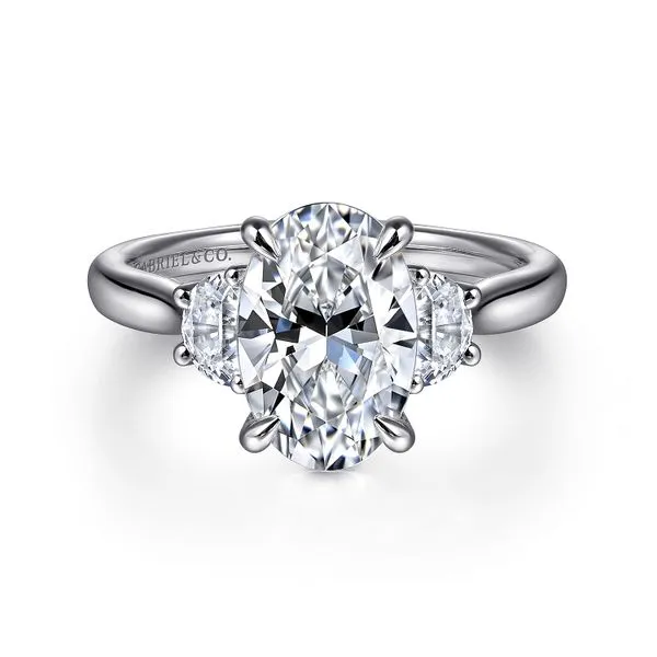 Gabriel Lotus 3 stone Engagement Ring