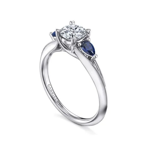 3 Stone Engagement Ring with Sapphires Image 2 Carroll's Jewelers Doylestown, PA