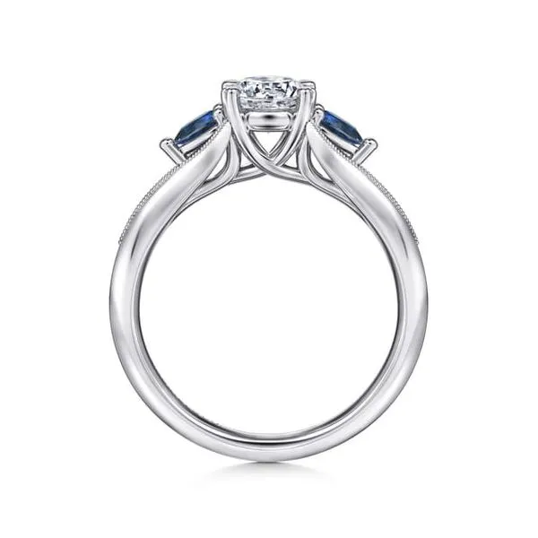 3 Stone Engagement Ring with Sapphires Image 3 Carroll's Jewelers Doylestown, PA