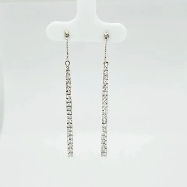 Diamond earring jackets dangle hot sale
