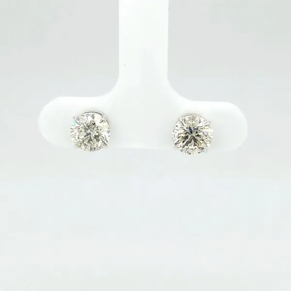 14kt white gold diamond stud earrings = 2.01ct. tw