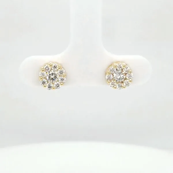 14kt YG Diamond Cluster Earrings Carroll's Jewelers Doylestown, PA