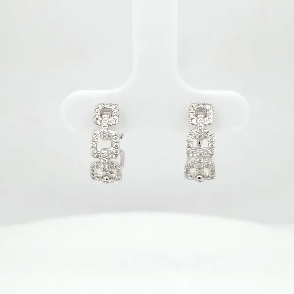 14kt WG Diamond Hoop Earrings Carroll's Jewelers Doylestown, PA