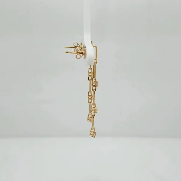14kt YG Diamond Dangle Earrings