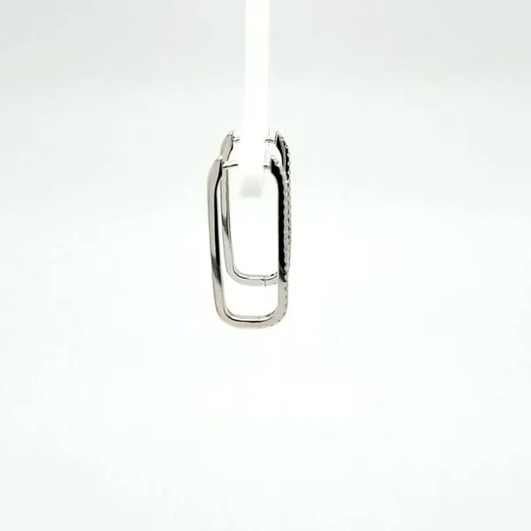 14kt WG Diamond Hoops Image 2 Carroll's Jewelers Doylestown, PA