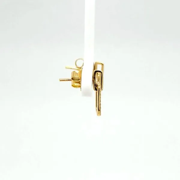 14kt YG Stud Earrings with diamonds Image 2 Carroll's Jewelers Doylestown, PA