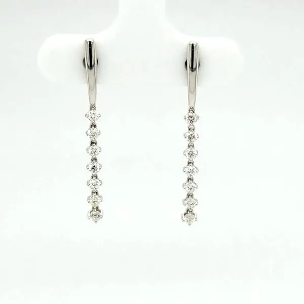 14kt WG Dangle Diamond Earrings Carroll's Jewelers Doylestown, PA