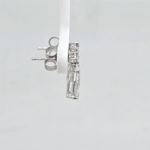 14kt WG Lab grown Diamond Dangle Earrings Image 2 Carroll's Jewelers Doylestown, PA