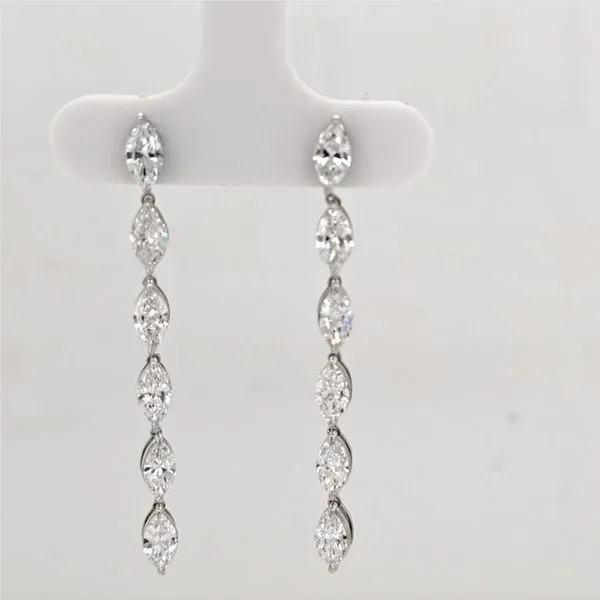 WG Dangle Marquise diamond earrings thumb image 1