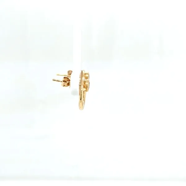 14kt YG Diamond Bezel Earrings