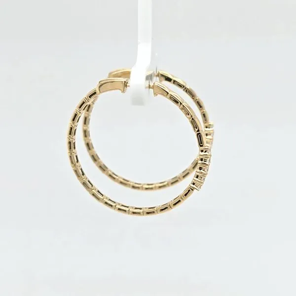 14kt Flexi Diamond Hoop Earrings thumb image 2