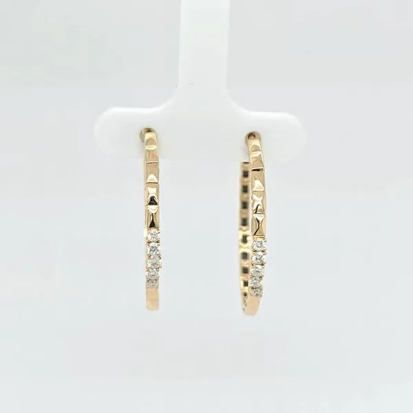 14kt Flexi Diamond Hoop Earrings thumb image 1