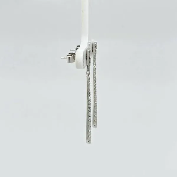 14kt WG Diamond Dangle Earrings Image 2 Carroll's Jewelers Doylestown, PA
