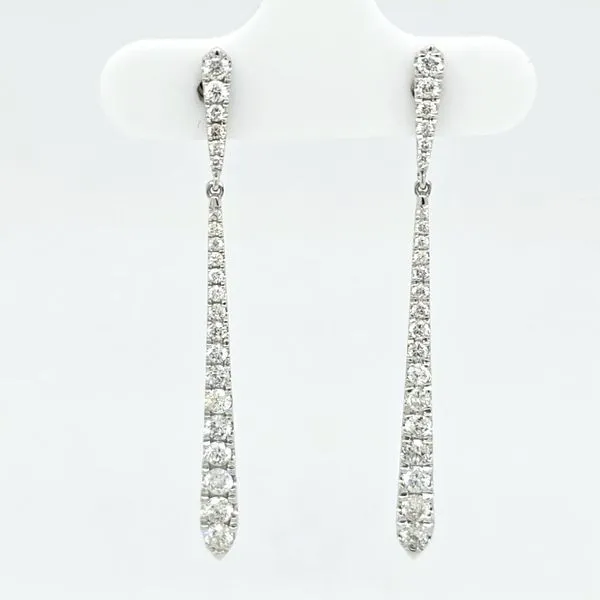 14kt WG Diamond Dangle Earrings Carroll's Jewelers Doylestown, PA