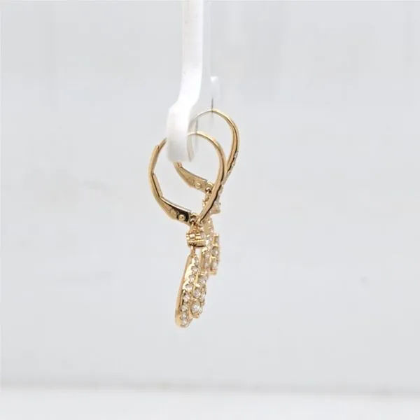14kt YG Diamond Drop Earrings thumb image 2