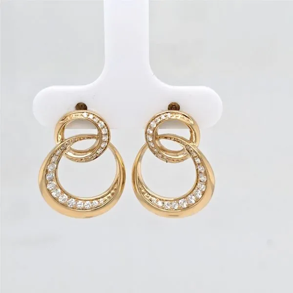 14kt yg Diamond Circle Earrings Carroll's Jewelers Doylestown, PA