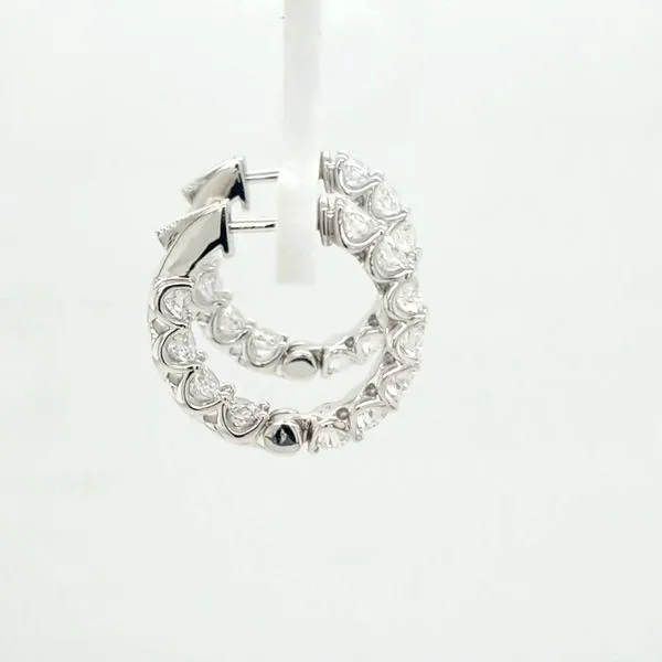 14kt WG 3.52ct TW Lab Grown Diamond Hoops thumb image 2