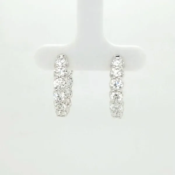 14kt WG 3.52ct TW Lab Grown Diamond Hoops thumb image 1