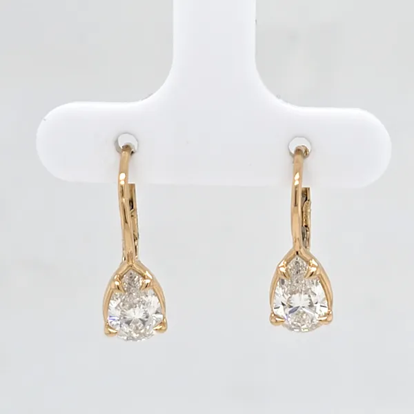 14kt YG 2.08ct Lab Grown Diamond Drop Earrings Carroll's Jewelers Doylestown, PA