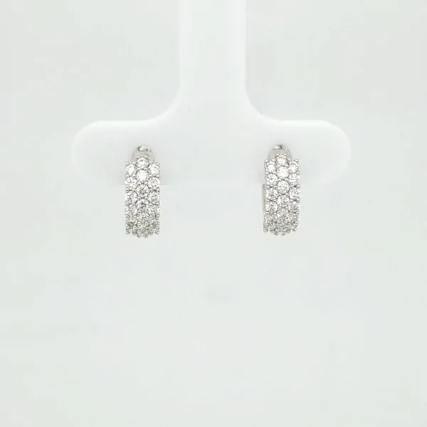 14kt WG .53ct TW Lab Grown Diamond Hoop Earrings Carroll's Jewelers Doylestown, PA