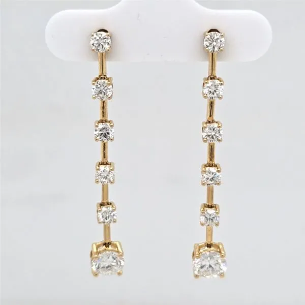 14kt YG LG Diamond Dangle Earrings Carroll's Jewelers Doylestown, PA