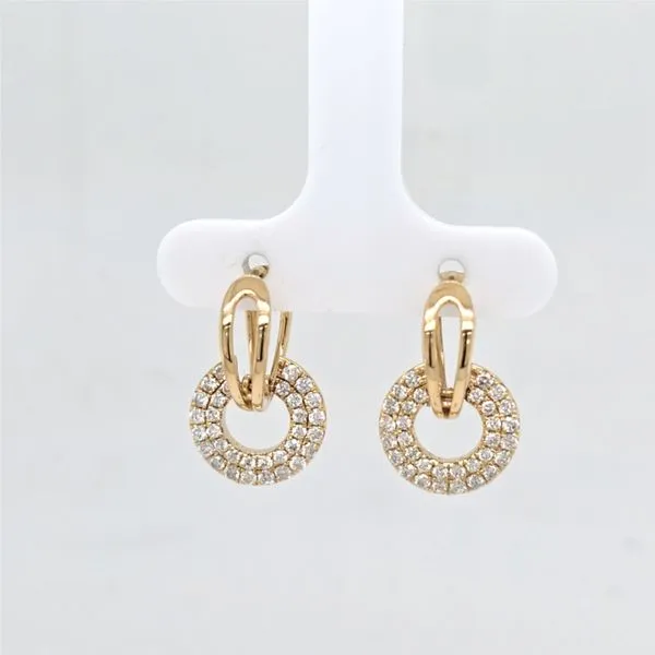 14kt YG Diamond Pave Drop Earrings Carroll's Jewelers Doylestown, PA