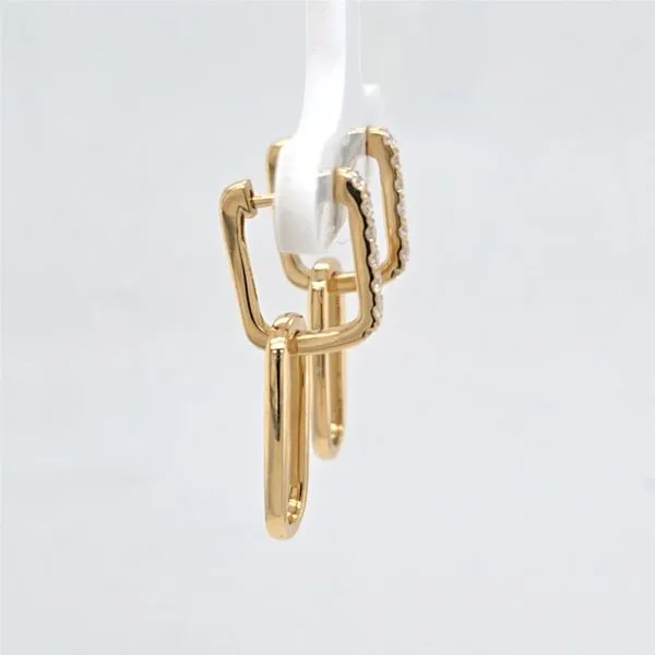 14kt YG Diamond Dangle Earrings Image 2 Carroll's Jewelers Doylestown, PA