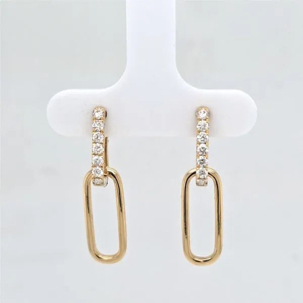 14kt YG Diamond Dangle Earrings Carroll's Jewelers Doylestown, PA