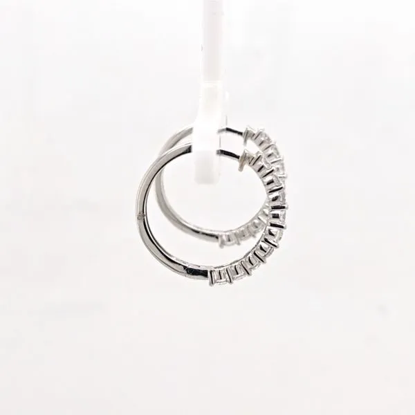 14kt WG LG 1ct Diamond Hoops Image 2 Carroll's Jewelers Doylestown, PA