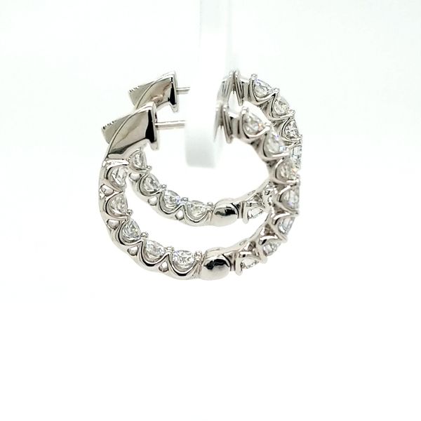14kt WG 2.52ct TW Lab Grown Diamond Hoop earrings Image 2 Carroll's Jewelers Doylestown, PA
