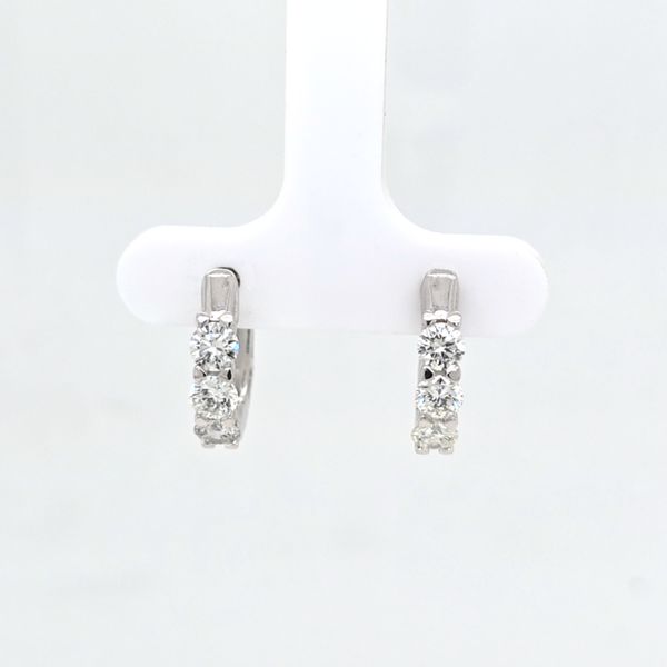 14kt WG LG Diamond Huggies Carroll's Jewelers Doylestown, PA