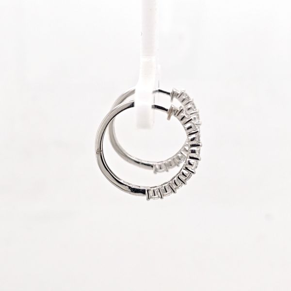 14kt WG LG 1ct Diamond Hoops Image 2 Carroll's Jewelers Doylestown, PA