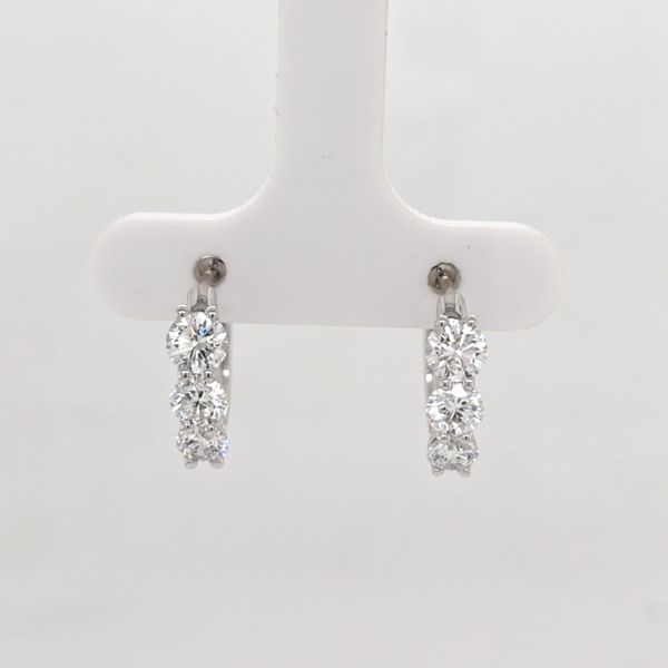 14kt 1.50tw LG Diamond Huggie Hoop Earrings Carroll's Jewelers Doylestown, PA