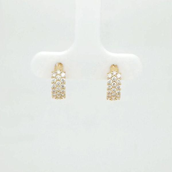 14kt YG .53ct TW Lab Grown Diamond Hoop Earrings Carroll's Jewelers Doylestown, PA