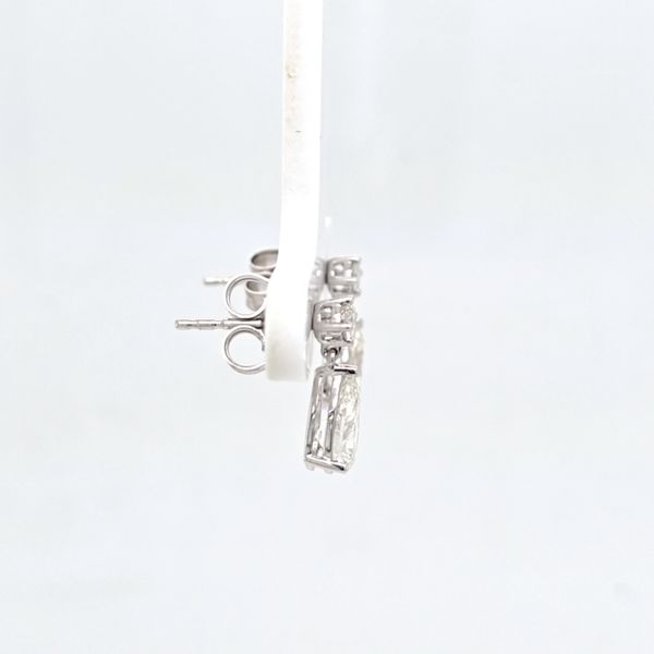 14WG LG Diamond Drop Earrings Image 2 Carroll's Jewelers Doylestown, PA