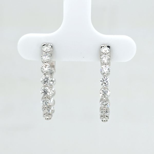 Diamond Inside/Out Hoop Earrings. Carroll's Jewelers Doylestown, PA