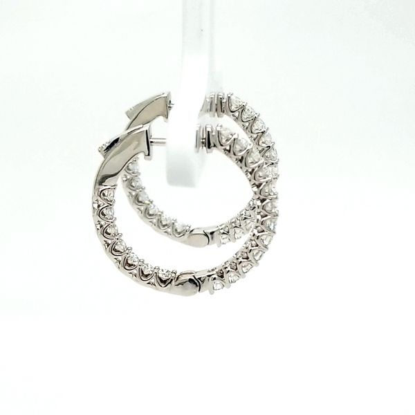 LG Diamond Inside/Out Hoop Image 2 Carroll's Jewelers Doylestown, PA