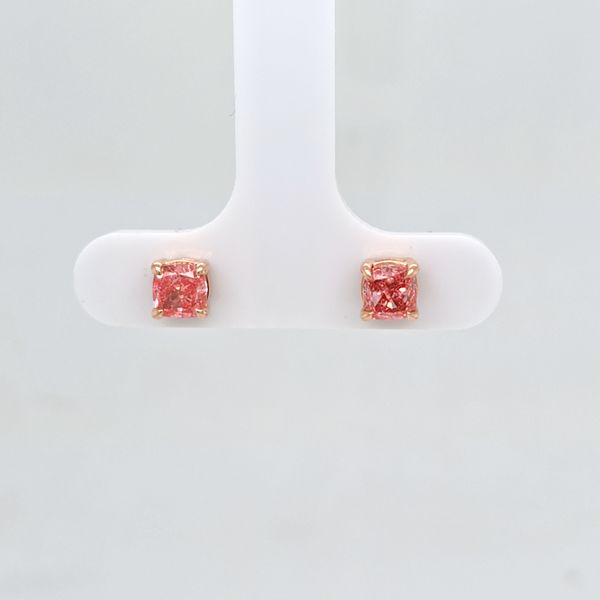Fancy Pink Diamond Stud Earrings Carroll's Jewelers Doylestown, PA