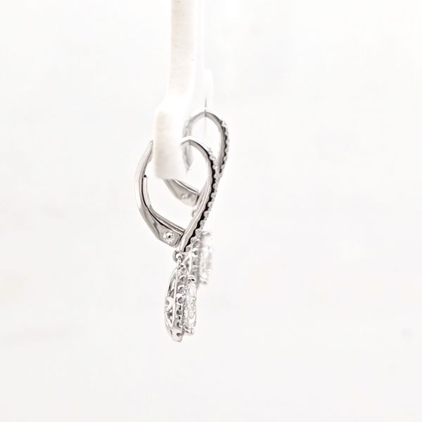 LG Diamond Leverback Dangle Earrings Image 2 Carroll's Jewelers Doylestown, PA