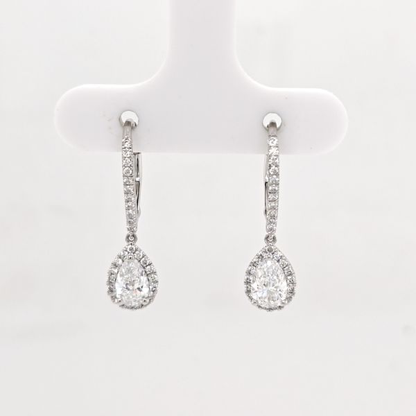 LG Diamond Leverback Dangle Earrings Carroll's Jewelers Doylestown, PA