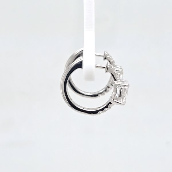 Diamond Huggie Hoop Earrings Image 2 Carroll's Jewelers Doylestown, PA