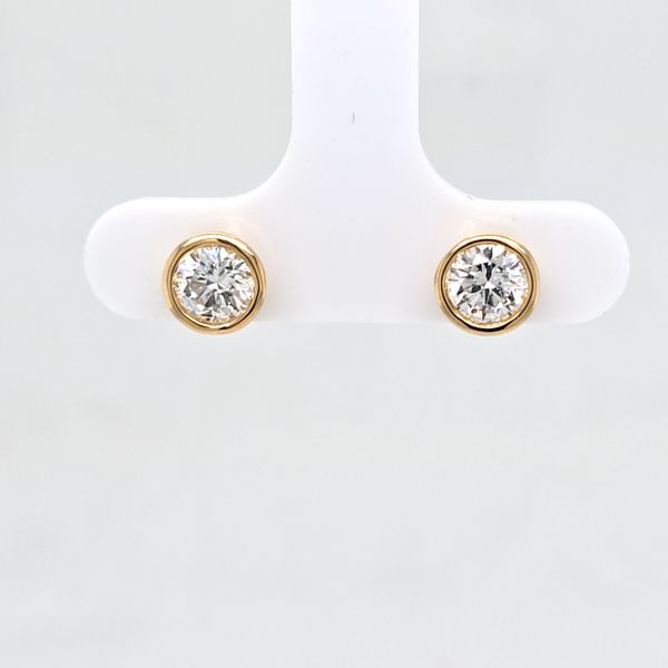 LG 1ct Bezel Stud Earrings Carroll's Jewelers Doylestown, PA