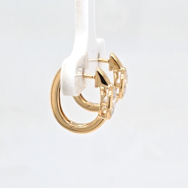 LG Oval Diamond Huggie Hoop Earrings Carroll's Jewelers Doylestown, PA