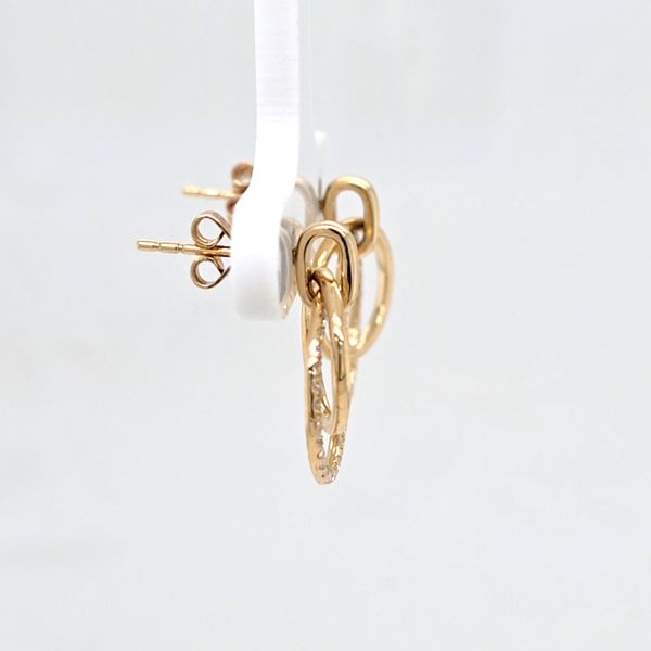 Circle Stud Earring With Diamonds Image 2 Carroll's Jewelers Doylestown, PA