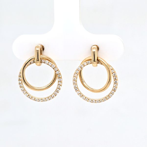 Circle Stud Earring With Diamonds Carroll's Jewelers Doylestown, PA