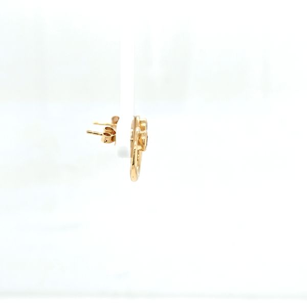 14kt YG Diamond Bezel Earrings Image 2 Carroll's Jewelers Doylestown, PA