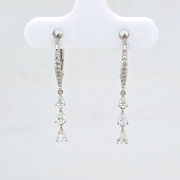 Diamond Dangle Leverback Earrings Carroll's Jewelers Doylestown, PA