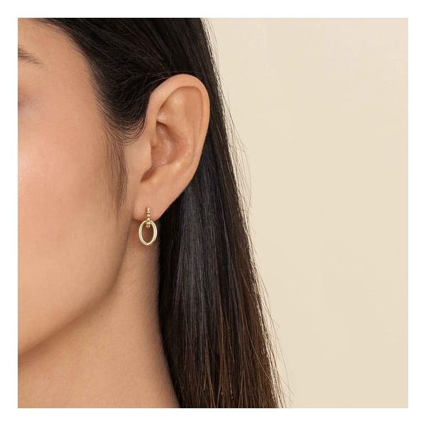 14kt YG Post Drop Earrings Image 2 Carroll's Jewelers Doylestown, PA