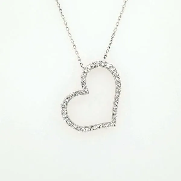 14kt WG .44ct TW Diamond Heart pendant similar item image