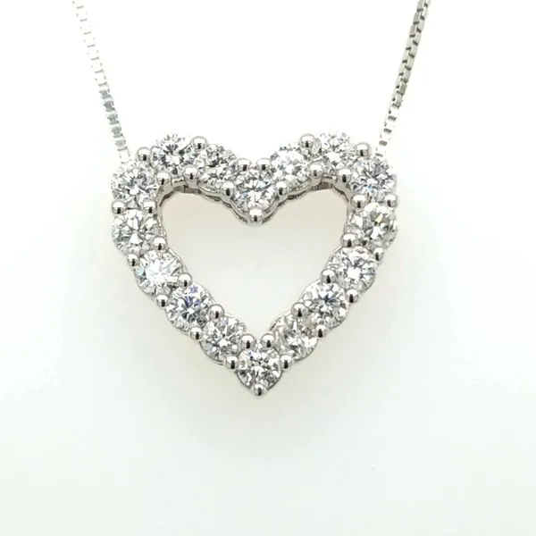 Sterling Silver 1ct TW Lab Grown Diamond heart Carroll's Jewelers Doylestown, PA